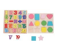 PLAFOPE 2 set Puzzle Educativo in Legno per Alfabeti e Numeri Gioco Cognitivo Montessori per Sviluppo Abilità Motorie e Immaginazione