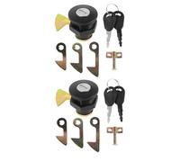 PLAFOPE 2 set Serrature Bagagliaio Moto in Lega di Zinco Lucchetto Posteriore per Scooter ed Elettriche Kit Completo con Chiavi per Blocco Sicuro e Resistente Antifurto