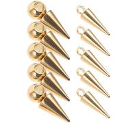 PLAFOPE 20 Pezzi Pendenti a Forma di Piramide in Lega Oro per Creazione di Gioielli, Accessori Sicuri e Utili per Collane e Portachiavi, per Regali Fatti a Mano