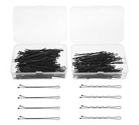 PLAFOPE 200 Pezzi Forcine Nere in Metallo per Capelli Donna e Ragazze Fermagli Laterali Antiscivolo per Acconciature e Chignon Fermagli Eleganti e Minimalisti per Uso Quotidiano e