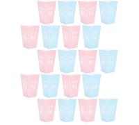 PLAFOPE 24 Scatole di Carta per Popcorn per Rivelazione del Sesso del Nascituro Secchielli per Popcorn Colorati Rosa e Blu Contenitori per Feste Gender Reveal e Compleanni