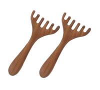 PLAFOPE 2pezzi Pettine Massaggiante Per Capelluto in Legno Strumento Gua Sha Rastrello Per Massaggio Del Capelluto Portatile Design Unico Per Massaggiatore Manuale