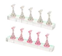 PLAFOPE 2sets Per Unghie Falsi Acrilico Con Base Per e Esposizione Nail Art Portanail Per Manicure e Tecniche Adatto Per Tutti Gli Appassionati Unghie