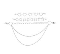 PLAFOPE 3 Pezzi Catena per Borsa in Lega con Cuori Decorativi Tracolla Estensibile per Borse da Donna Charm Forma di Cuore Accessorio Moda Versatile per Borse Casual e Eleganti