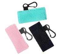 PLAFOPE 3 pezzi Custodia Portatile per Burrocacao e Rossetto in Maglia Portachiavi Sacchetto Leggero e Compatto per Protezione Labbra Design Unico e Chic Adatto per Borse e Viaggi