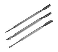 PLAFOPE 3 pezzi Spingi Cuticole in Acciaio Inossidabile per Manicure Professionale Strumenti Ergonomici per Rimuovere Pellicine e Levigare Unghie Cura Mani Precisa e Durevole