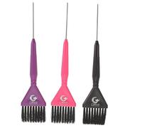 PLAFOPE 3pezzi Pennelli Per Colorazione Spazzole Per Tinta Con Manico Ergonomico Accessori Per Parrucchiere e Uso Domestico Per Applicazione Di Decolorante e Comfort e Stabilità Garantiti