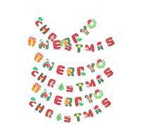 PLAFOPE 3pezzi Striscione Di Natale in Carta Ghirlanda Tema Natalizio Decorazioni Per Porte e Finestre Striscioni Festivi Per Interni Ghirlande Appese Per Feste Invernali