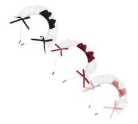 PLAFOPE 3pezzi Tre Copricapi per Capelli Lolita Grazioso Copricapo per Capelli da Cameriera Fiocco Fiocco in Pizzo Retrò Decorazione per Feste Feste in Costume per Giochi di Ruolo