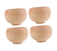 PLAFOPE 4 Pezzi Base in Legno Giapponese per Puntaspilli da Ciotole Non Finite per Aghi Supporto per Cucito Quilting Ricamo e Lavori Manuali per Organizzazione e Riuso