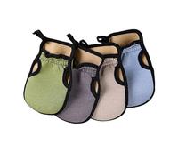 PLAFOPE 4 pezzi Guanti Esfolianti da Bagno Guanto Massaggio Corpo Confortevole e Durevole Portatile per Doccia e Esfoliazione Colori Casuali 4 pezzi Colore Casuale Colore Casuale