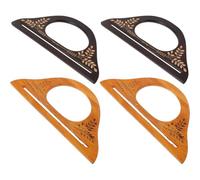 PLAFOPE 4 Pezzi Manici per Borse in Legno D-Shaped Maniglie Resistenti e Comode per Borse da Spiaggia Shopping e Tote Manici di Ricambio Misto Marrone e Scuro