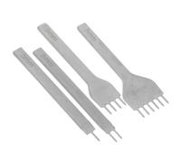 PLAFOPE 4 Pezzi Punzoni per Pelle Regolabili Utensili per Cuciture Artigianali Punzone Cavo per Cinture e Strisce Compatibile con Vari Tipi di Pelle Perforatore per Lavori Manuali