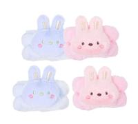 PLAFOPE 4 Pz lavare il cinturino da polso face tape elastico da polso coniglietto fascia per la cura della pelle cinturino da polso per il trucco accessorio di lavaggio Panno (lanugine)