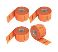 PLAFOPE 4 Rotoli Strisce di Carta Usa e Getta per Collo Arancioni, Protezione Efficiente per Collo e Vestiti, Leggere e Pratiche per Centro Estetico e Taglio Chioma