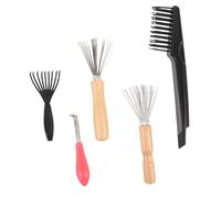 PLAFOPE 5 Pezzi Pulitore Pettini e Spazzole Rake Multifunzionale per Pulizia Profonda e Manutenzione Setole Design Innovativo Gancio Compatto e Portatile per Uso Domestico e Viaggi