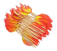 PLAFOPE 50 Pezzi Fireman Toppers Forma Fiamma per Decorazioni Torta Compleanno e Cupcake Accessori Festa Vigili del per Dolci e Dessert Inserto per Feste Tematiche