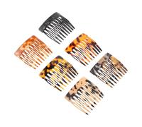 PLAFOPE 6 Pezzi pettine per capelli con stampa leopardata Pettine per capelli updo antiamatica pettini laterali per chignon updo pettini laterali