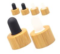 PLAFOPE 6 Pezzi Tappi Dosatori per Bottiglie di Olio Essenziale in Plastico e Bambù, Controllo Preciso Dell'olio, Compatibili Bottiglie M20 per Oli Essenziali e Fai-da-te