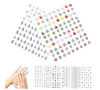 PLAFOPE 7 Fogli Adesivi con Autoadesivi Brillanti per Occhi e Decorazioni Festival e Design e Stelle Facili Applicare e Resistenti