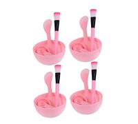 PLAFOPE 8 Set ciotola per pennelli maschera crema strumento di miscelazione maschera diy face mask cucchiaio dosatore pennello bomboletta spray rosa