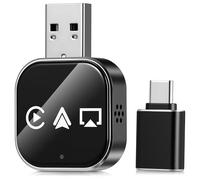 PLAFOPE Adattatore Wireless Per Auto 3 in 1 Usb A-c Con Connettore Per Telefono, Convertitore Cablato in Wireless, Compatibile Con Sistemi Esteri Per Guidatori e Viaggi Su Strada