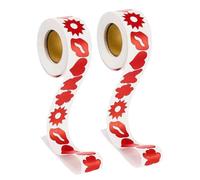 PLAFOPE Adesivi per Abbronzatura Corpo Autoadesivi Rosso 2 Pezzi Carta Resistente allo Sbiadimento per Decorare Calendari e Cartoline