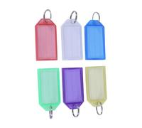PLAFOPE Anelli Robusti 60 Pezzi per Chiavi in Plastica Etichette Colorate e Inserto Carta Bianca per Organizzare Chiavi e Bagagli per Agenti e Proprietari