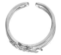 PLAFOPE Anello Donna Regolabile in Rame Argento Design Elegante e Lavorazione Fine, per Laurea e Anniversario, Stile Unico alla Moda