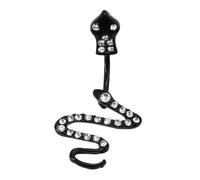 PLAFOPE Anello in Acciaio con Zirconi Decorazione e Creativa per Donna Piercing Navel Raffinato e Confortevole