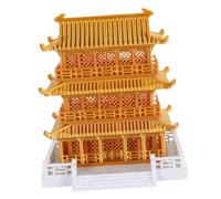 PLAFOPE architettonici in stile antichi decorazione desktop padiglione del padiglione cinese Figurine in miniature decorativo per acquario pla D'oro