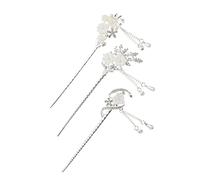 PLAFOPE Bacchette Per Con Nappe A Forma Di Fiore 3 Pezzi Eleganti Copricapi Retrò Per Donna
