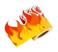 PLAFOPE Bacheca Fiamma Realistica Decorazione Sicura e Resistente per Festa Tematica Vigili del Fuoco Adesivo da Parete per Aula Halloween e Ufficio