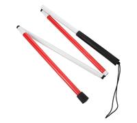 PLAFOPE Bastone Cieco Pieghevole in Lega di Alluminio, Rosso, 4 Sezioni, Sicurezza Notturna, Portatile per Viaggio e Casa, per Non Vedenti e Anziani