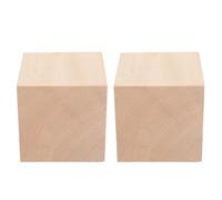 PLAFOPE Blocchi di Legno di Tiglio Grezzo per Intaglio 7,5x7,5x7,5 Cm, Set 2 Pezzi, Superfici Lisce senza Schegge per Lavori Artigianali, Decorazioni Fai da Te e Progetti Creativi