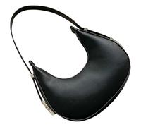 PLAFOPE Borsa a Tracolla da Donna in Stile Francese Borsa Sottobraccio Casual Nera Leggera Capienza Media per Shopping e Uso Quotidiano