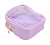PLAFOPE Borsa Cosmetica Trasparente da Viaggio in Pvc Chiusura a Cerniera Robusta e Design Compatto, per Uso On-the-go e Grande Capacità di Stoccaggio