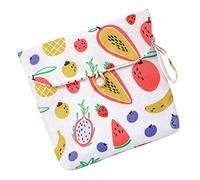 PLAFOPE Borsa Portaoggetti Per Asciugamani Da Esterno Piccola Borsa Per Pannolini Design A Cartoni Animati in Cotone Per Borsetta Portafoglio Per Bambine Frutta