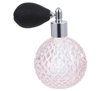 PLAFOPE Bottiglia Profumo Vintage in Vetro Intagliato Ricaricabile Con Spray Sfera Portatile Per Viaggio e Uso Quotidiano Rosa