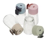 PLAFOPE Bottiglie di Condimento in Vetro per e Usare Sale e Spezie Set 4pezzi Barattoli Piccoli per Cucina Dosatore Quantitativo per Spezie