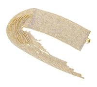 PLAFOPE Bracciale Donna Cristalli e Frange, Gioiello Oro da Festa | Indossabile come Bracciale o Cavigliera, Stile Delicato e Brillante, per Donne, San Valentino
