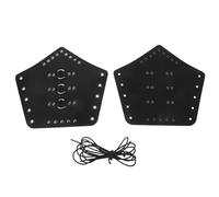 PLAFOPE Bracciali Nero per Braccia in Pelle Artificiale 2 Pezzi and Design Rinascimentale Cuciture Rinforzate for Accessori Costume Vichingo for Performance Teatrali
