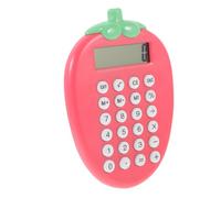 PLAFOPE Calcolatrice Solare Piccola Portatile Tema Cartone Fragola Decorativa per Scuola e Ufficio Tascabile e Pratica per Calcoli Quotidiani