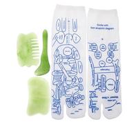 PLAFOPE Calzini Riflessologia Donna con Stimolazione Punti Pressione Set Professionale Ergonomico con Bastoncini Acupressione per Relax Quotidiano e Recupero Fitness Portatili e Adatti
