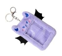 PLAFOPE Carte Peluche con Clip Demone Custodia Resistente e Leggera per Id Carte Organizer per Studenti e Appassionati Protezione Riutilizzabile