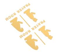 PLAFOPE Cartelli in Acrilico Dorato per Porta Sala di Preghiera Uomo e Donna, Set da 2 Targhe Resistenti alle Intemperie Scritta Decorativa, Segnaletica Adesiva per Casa, Ufficio e Spazi