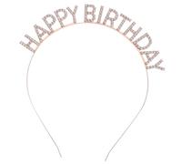 PLAFOPE Cerchietto Compleanno Con Di Strass Fascia Decorativa Per Feste Accessorio Per Happy Birthday Perfetta Per Compleanni e Celebrazioni Speciali