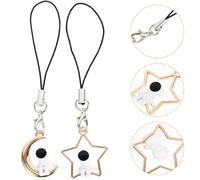 PLAFOPE Charm per Telefono Astronauta 2 Pezzi Pendente Portatile in Lega e Corda di Cotone, Decorazione Carina e Comoda per Cellulare