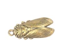 PLAFOPE Ciondolo Portachiavi in Ottone Antico Forma di Cicala Miniatura Resistente e Versatile per Te e Creazioni Artigianali