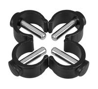 PLAFOPE Clip a C in Plastica Termoplastica Rinforzata e Metallo 4 Pezzi per Impugnature a Canna, Morsetti Neri per Sedie Comode e Bastoni da Passeggio, Utilizzo in Bagno e Casa